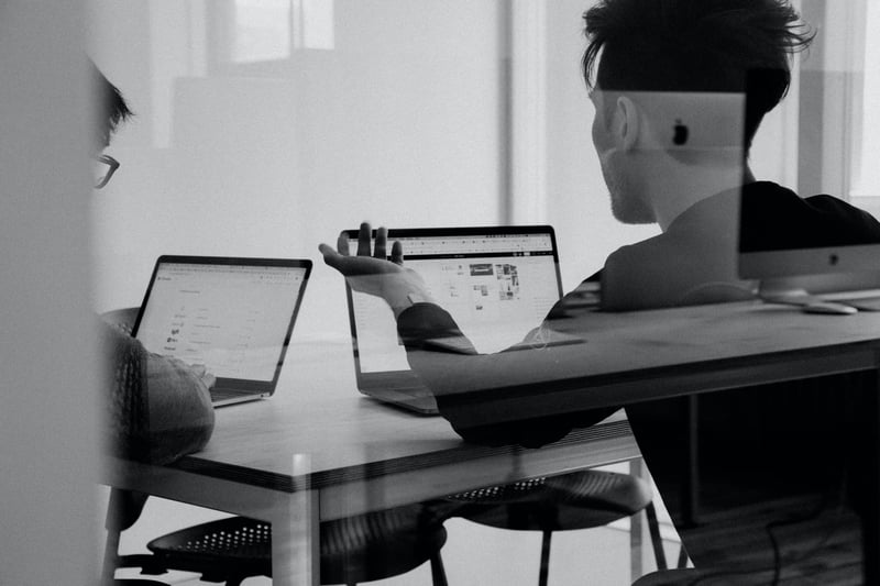 Man using laptop