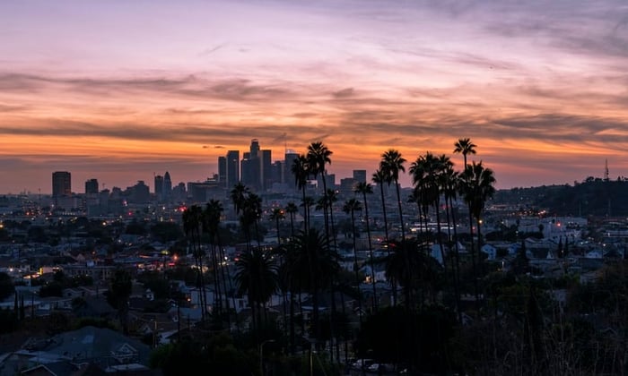 view of LA sunset