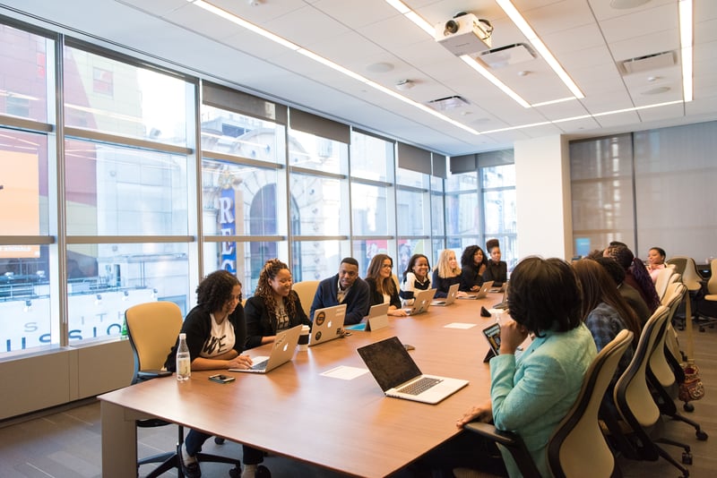 people at a conference table