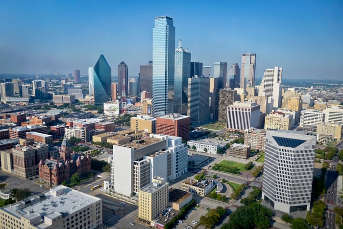 city view of downtown Dallas