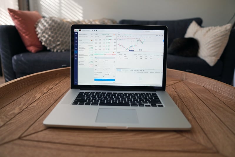 laptop on table 